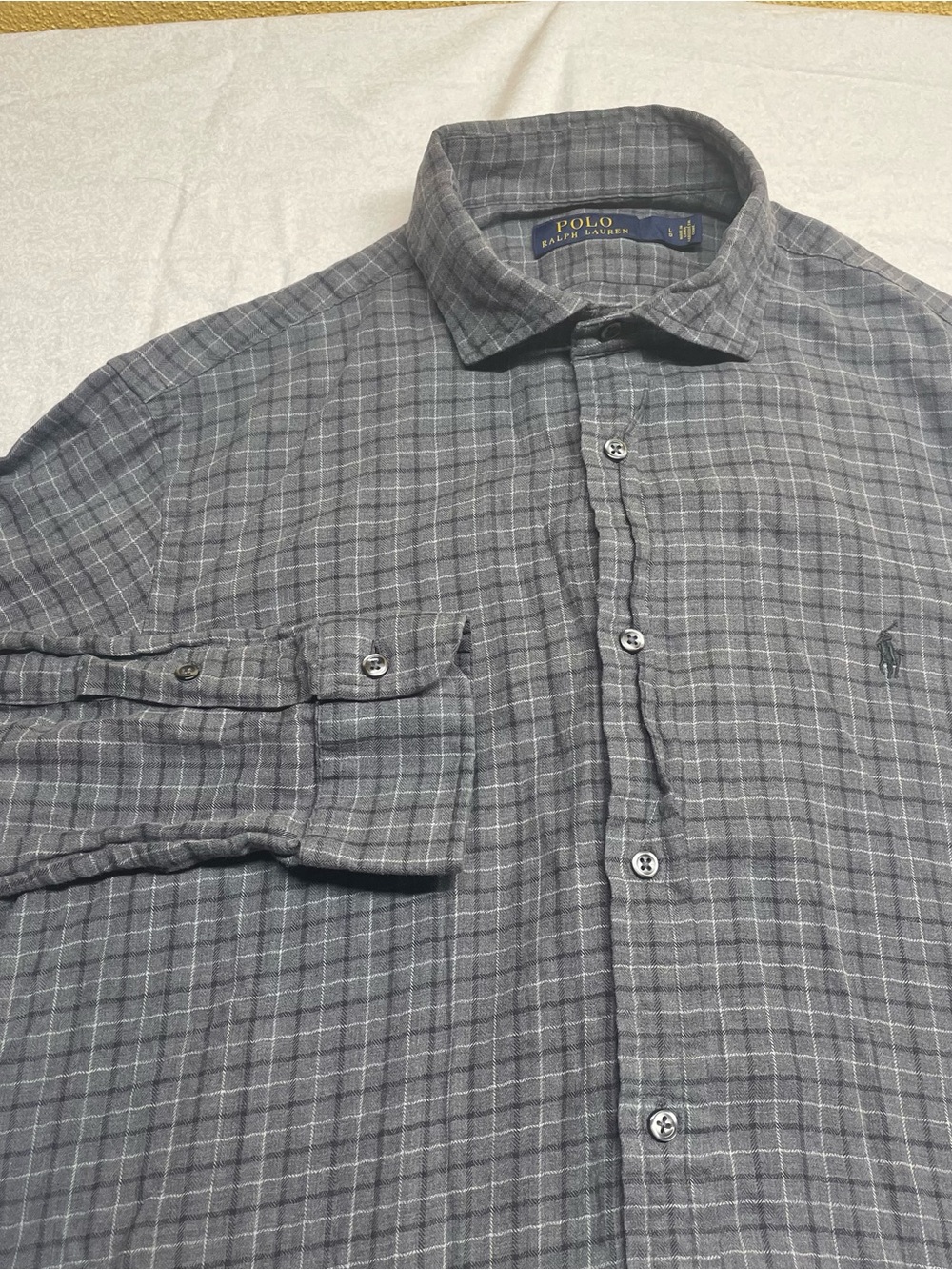 Polo by Ralph Lauren Men's Slate Gray Plaid Button-Down Shirt